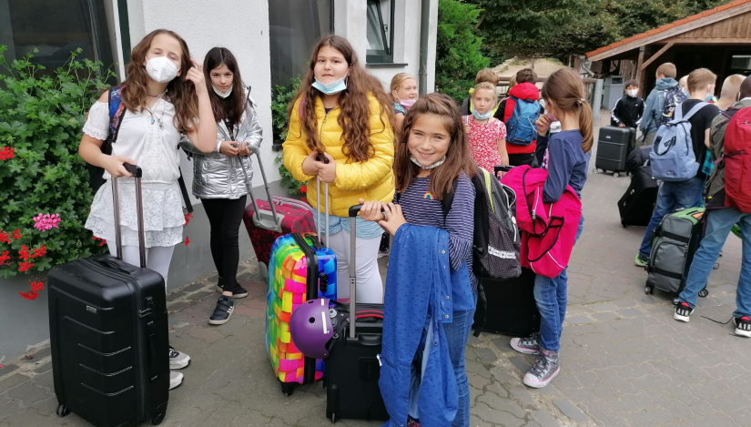 Klassenfahrt Ankunft 4b