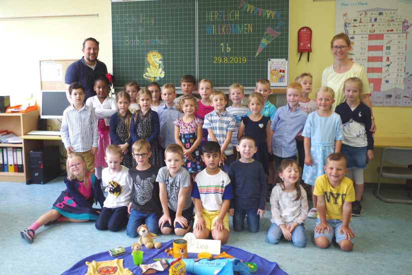 Klassenfoto 1b Einschulung